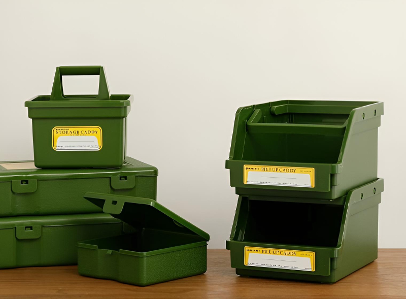 organizer impilabile dal design vintage, perfetto per scrivanie, bagno o strumenti da bricolage: Pile Up Caddy di Penco